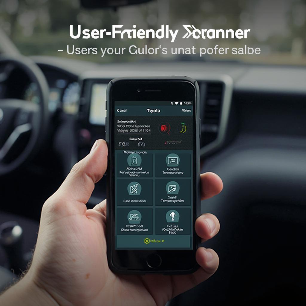 User-friendly mobile app interface for Toyota OBD2 scanners