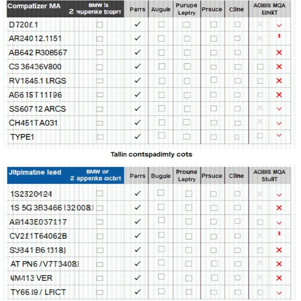 BMW OBD2 Interface Compatibility Chart