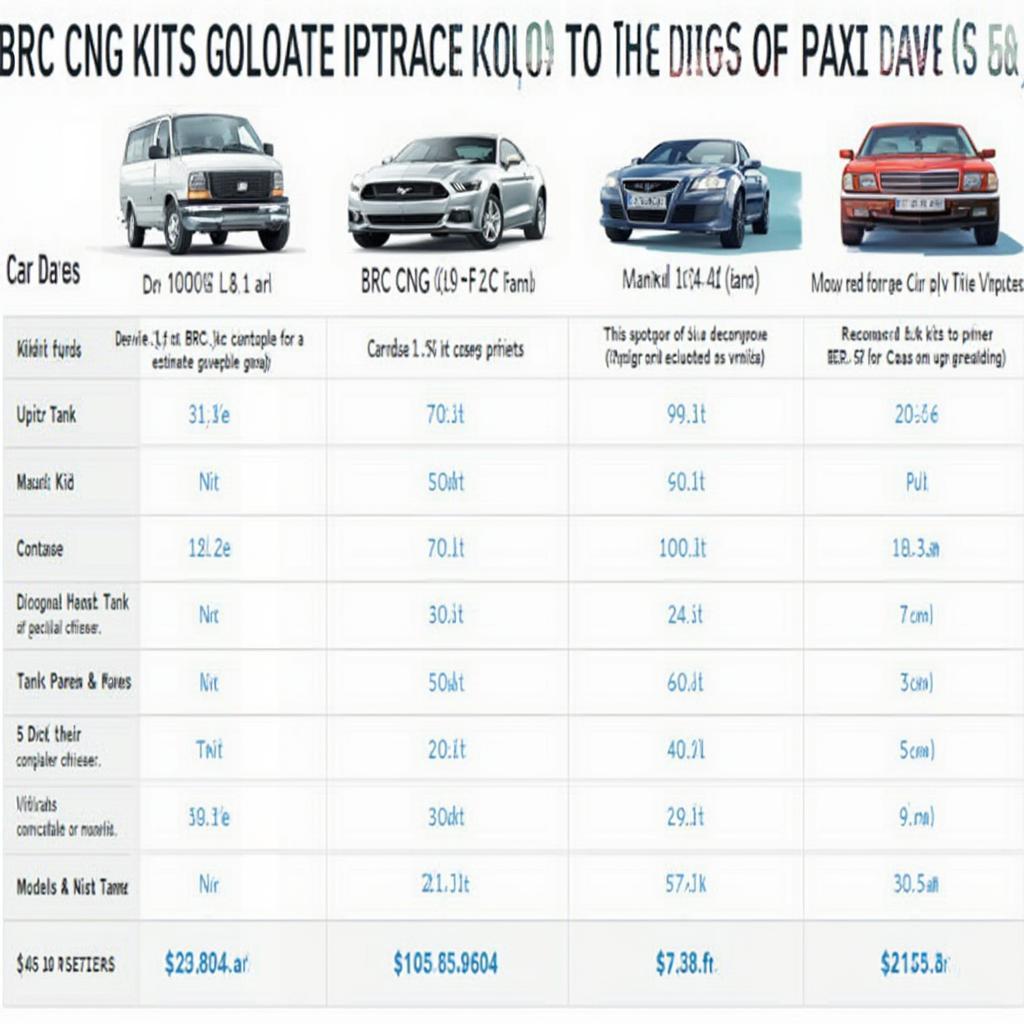 Different Types of BRC CNG Kits for Various Car Models