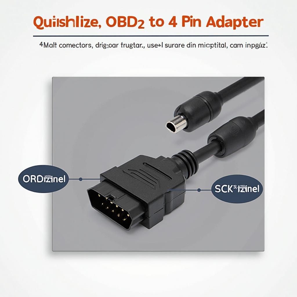 CAN Bus OBD2 to 4 Pin Adapter