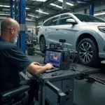 Car Undergoing Professional Dyno Tuning