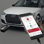 Carista OBD2 connected to an Audi A4 dashboard