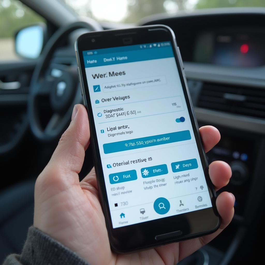 Carista OBD2 Bluetooth App Interface on a Smartphone