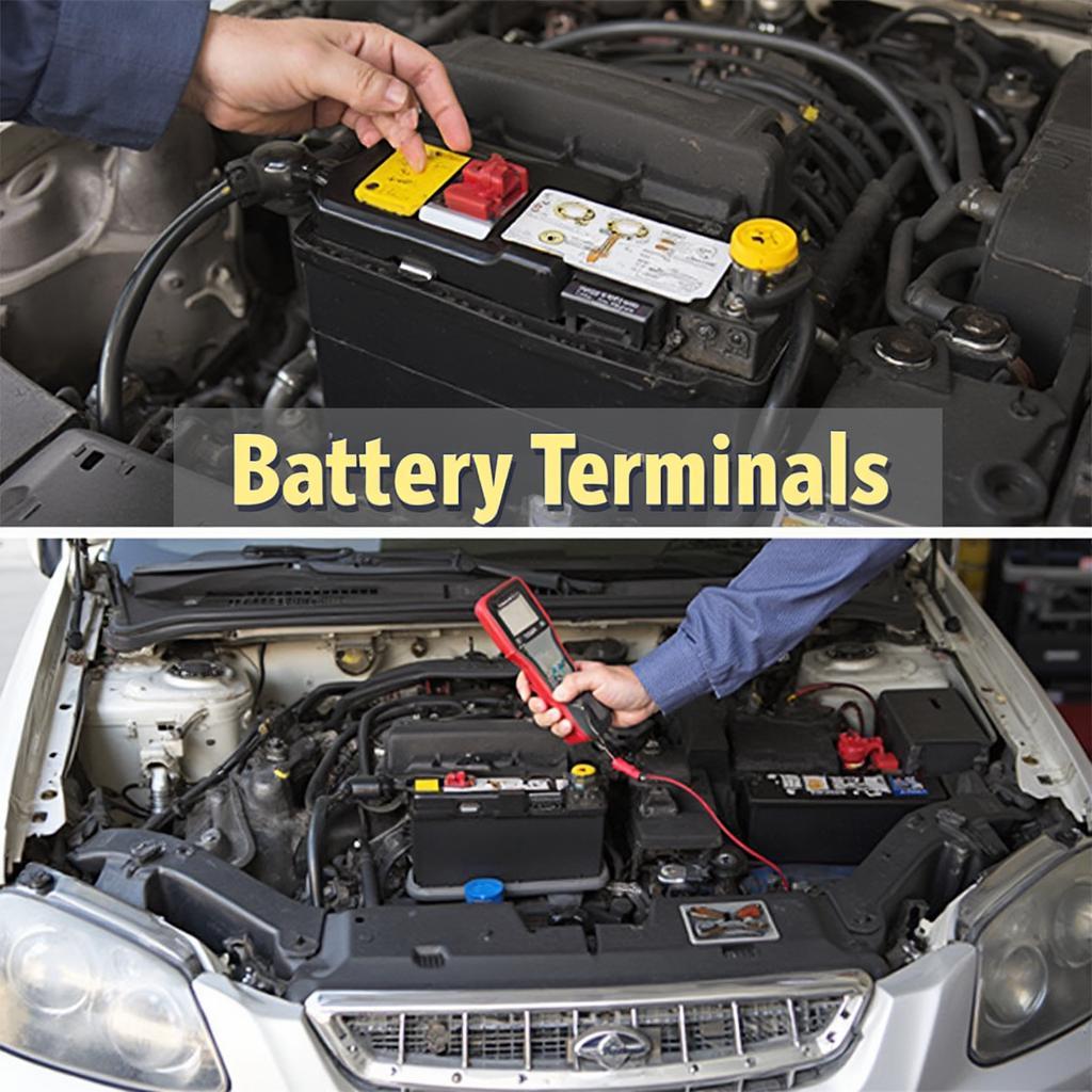 Inspecting Battery Terminals for Corrosion and Tightness as Part of P1600 Diagnosis