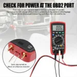 Checking OBD2 Port Power with Multimeter