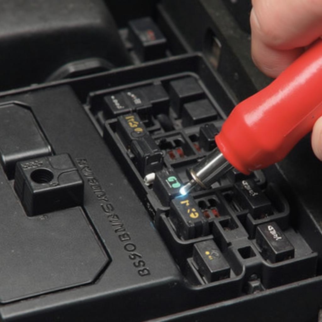 Mechanic Checking the OBD2 Fuse in a Volkswagen