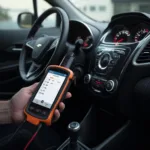 Chevrolet Spark OBD2 Scanner In Use