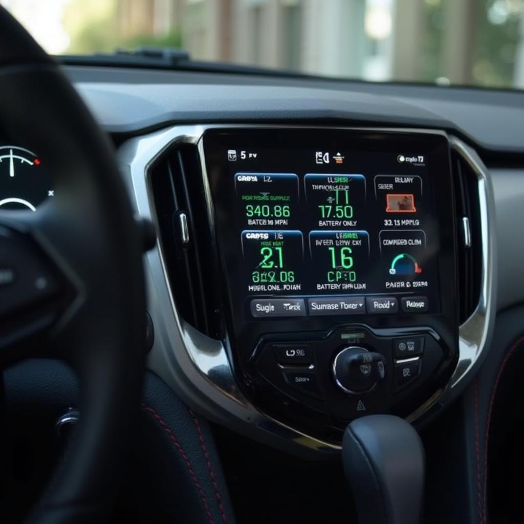 Chevy Volt OBD2 Scanner Displaying Instant Power