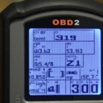 Common OBD2 Readings Display