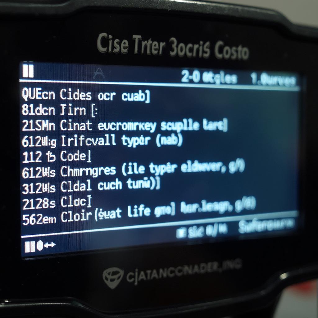 Common Toyota OBD2 Trouble Codes Displayed on Scanner