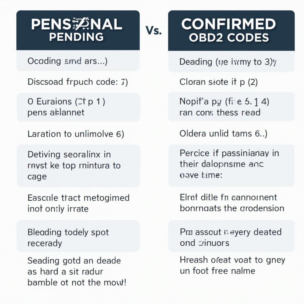 Comparing Pending and Confirmed OBD2 Codes