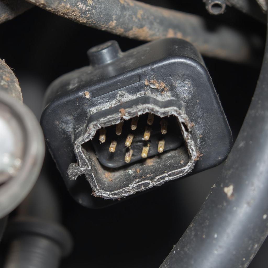 Damaged OBD2 Connector on a Chevrolet Corsa