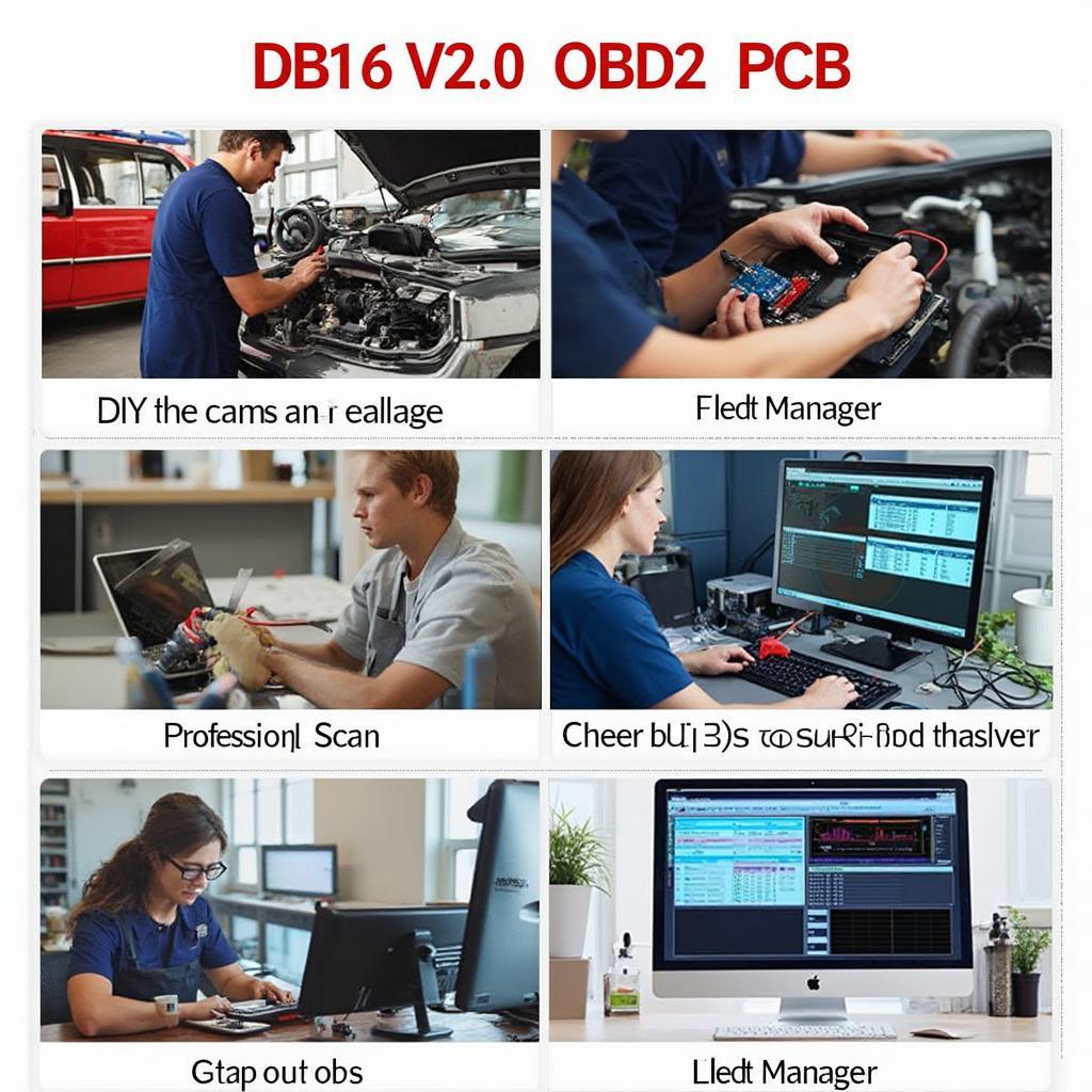 DB16 V2.0 OBD2 PCB Applications