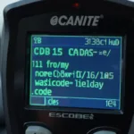 OBD2 Code Display on a Scanner for DD15