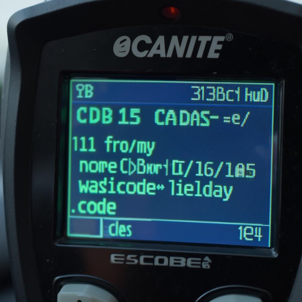 OBD2 Code Display on a Scanner for DD15