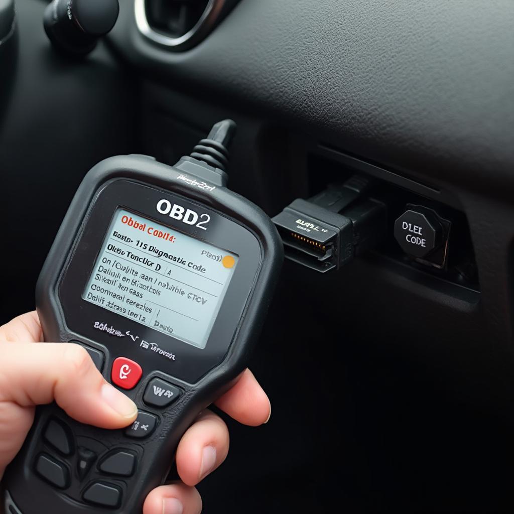 Deleting OBD2 Codes with a Scanner