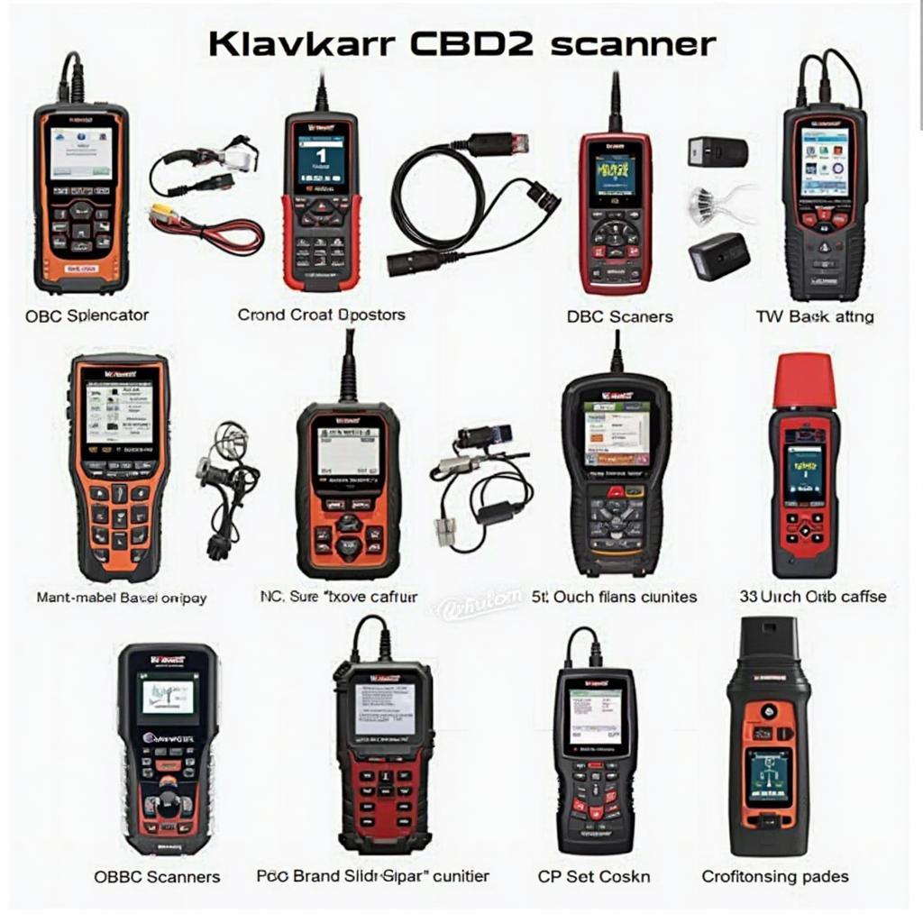 Various Klavkarr OBD2 Scanner Models