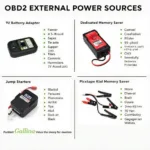 Types of OBD2 External Power Supplies