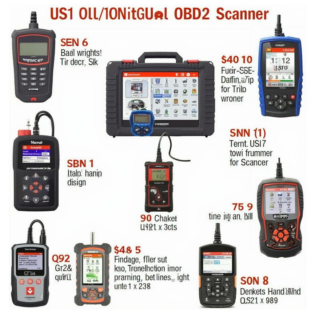 Various bi-directional OBD2 scanners.