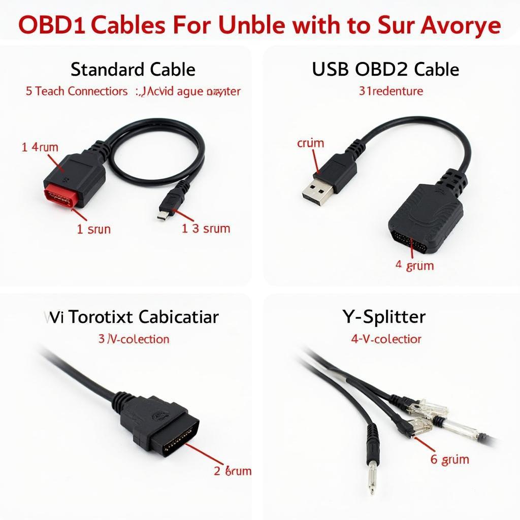 Various OBD2 Cable Types