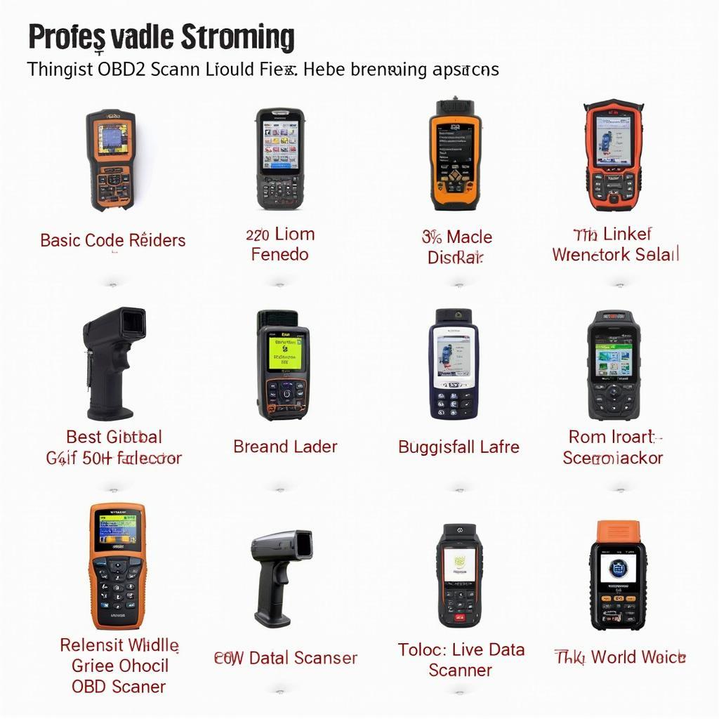 Various OBD2 Scanners