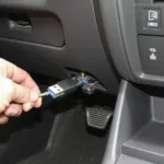 Connecting a DIY OBD2 USB Cable to a Car's OBD2 Port