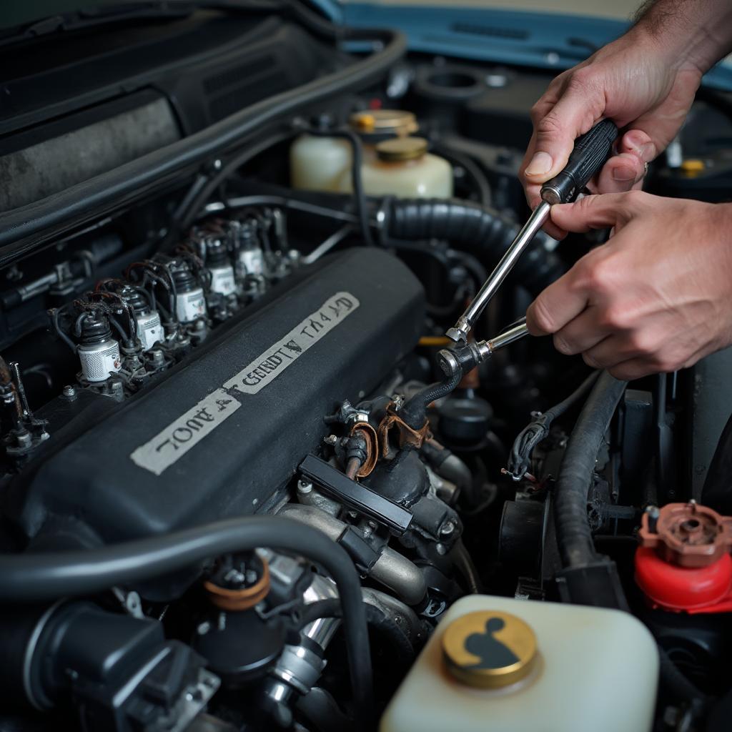 Inspecting Spark Plugs and Ignition Coils in a Dodge