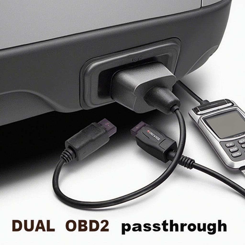 Dual OBD2 Passthrough Adapter in Action