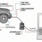 OBD2 USB Driver Connection Diagram