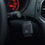 Eco OBD2 device plugged into a car's OBD2 port