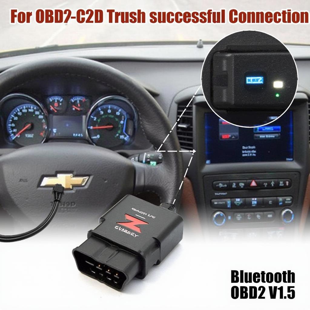 ELM327 Bluetooth OBD2 V1.5 Connected to Car's OBD Port