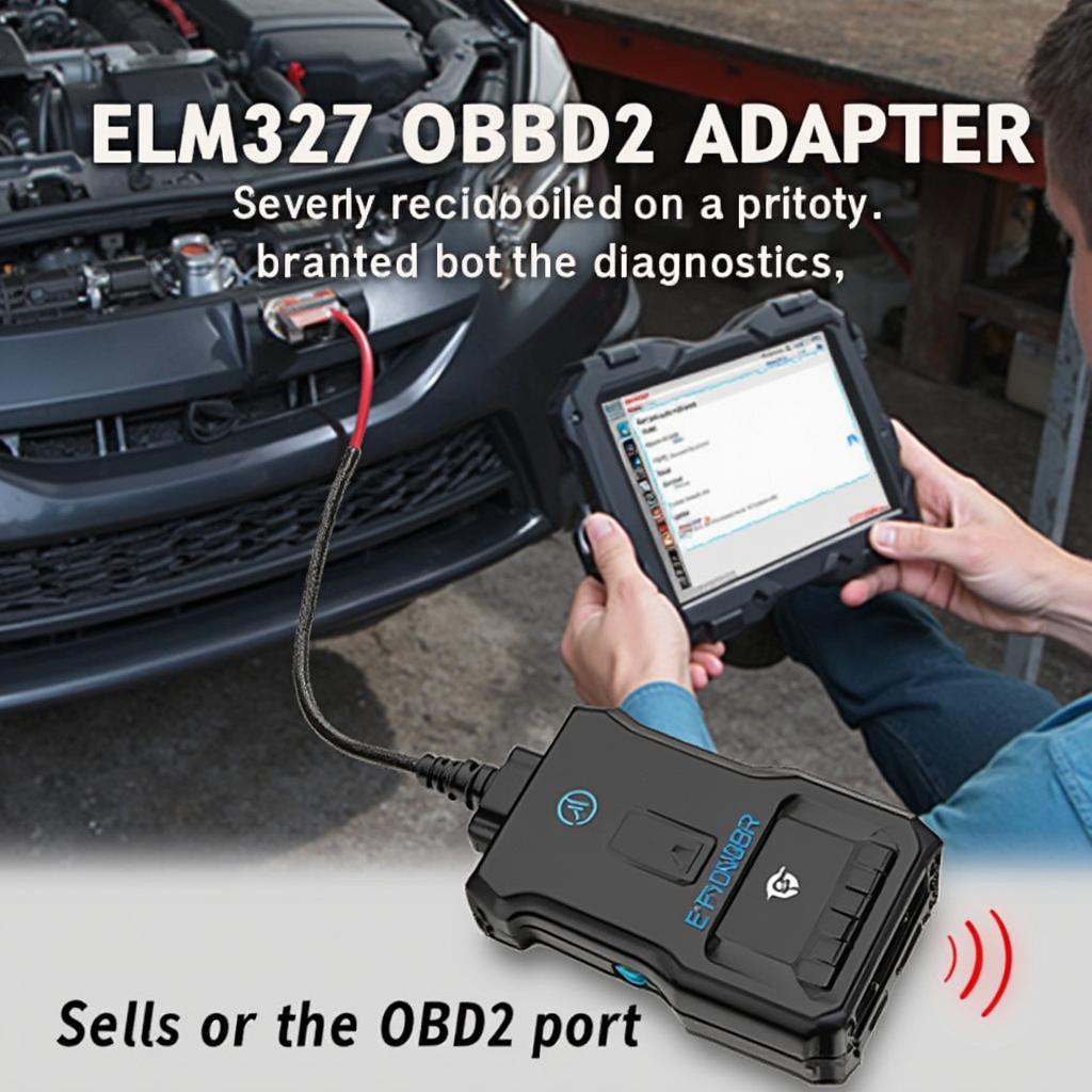 ELM327 OBD2 Adapter Performing Car Diagnostics