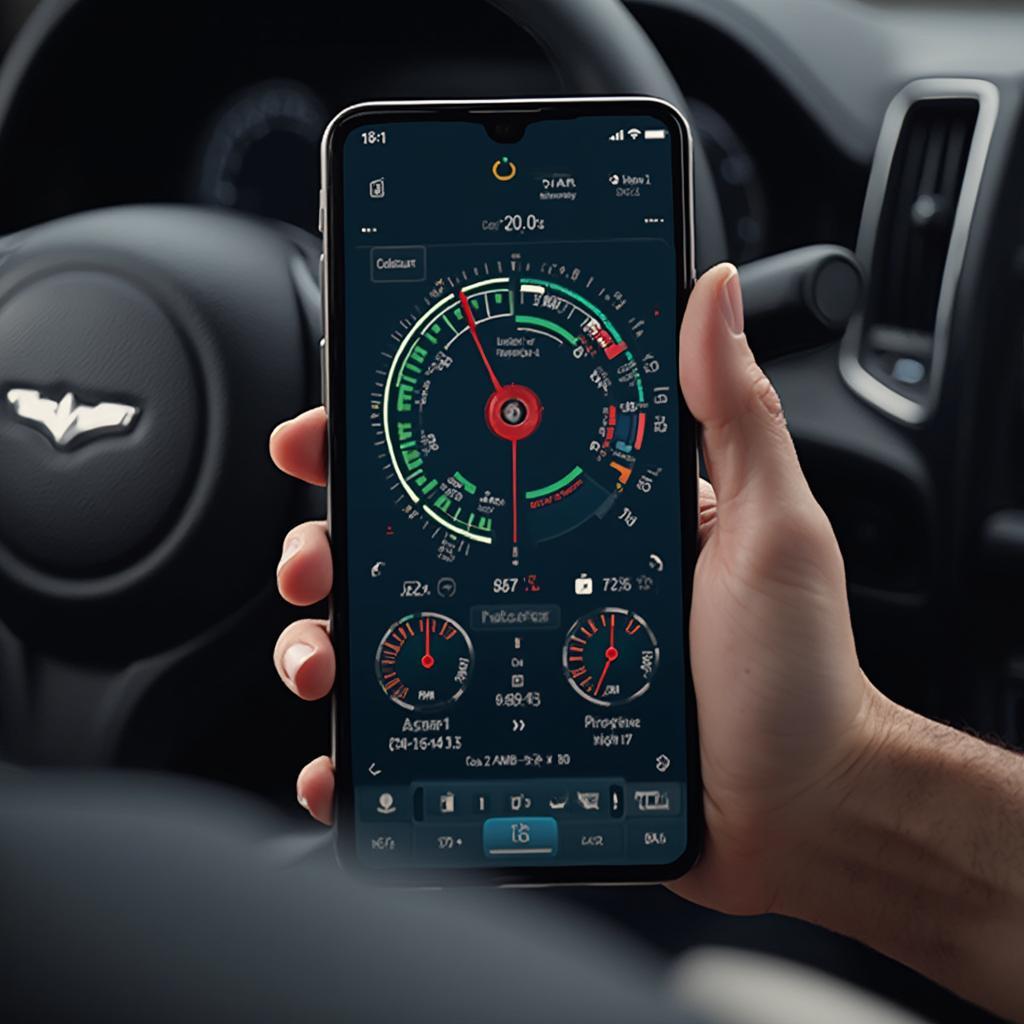 Engine Link OBD2 App Interface Showing Car Data