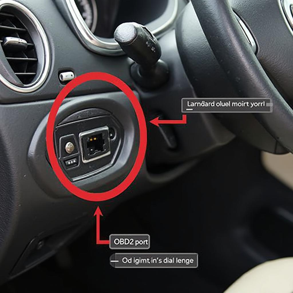 Fiat 500 OBD2 Port Location