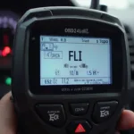 OBD2 Scanner Displaying FLI Percentage