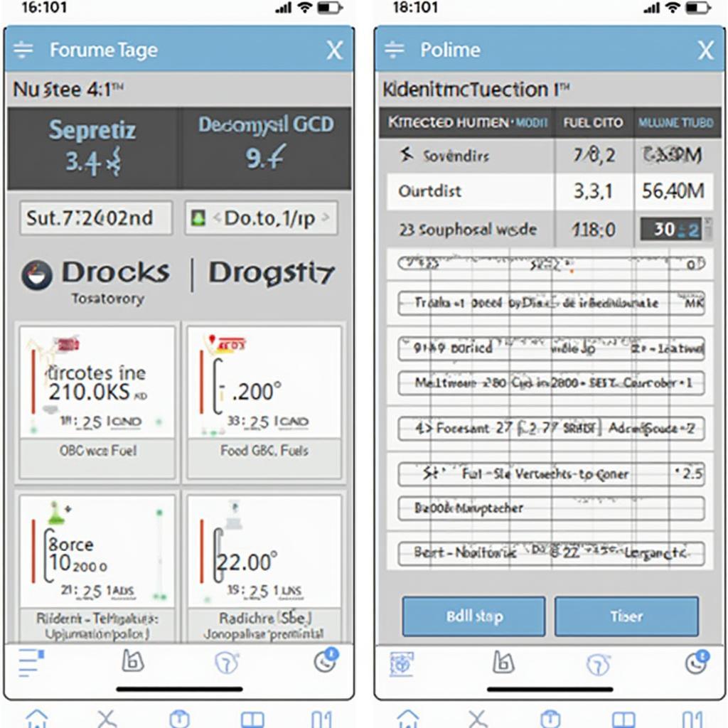 Free OBD2 iPhone App Dashboard Display