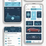 Goliton OBD2 app dashboard displaying various car parameters