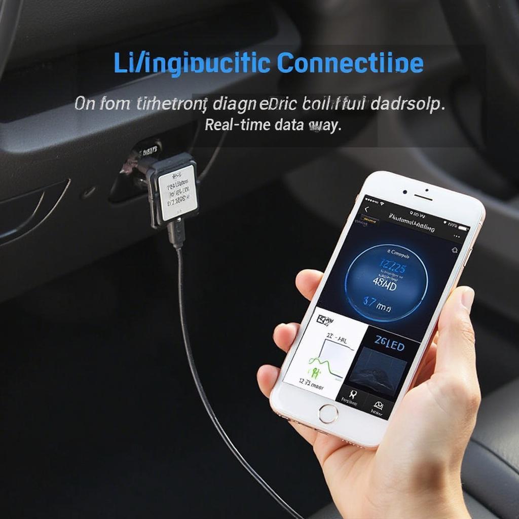 iAutomobil OBD2 Bluetooth Module Connected to Car