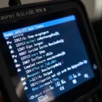 iCarsoft MB II OBD2 Scanner Displaying Diagnostic Codes