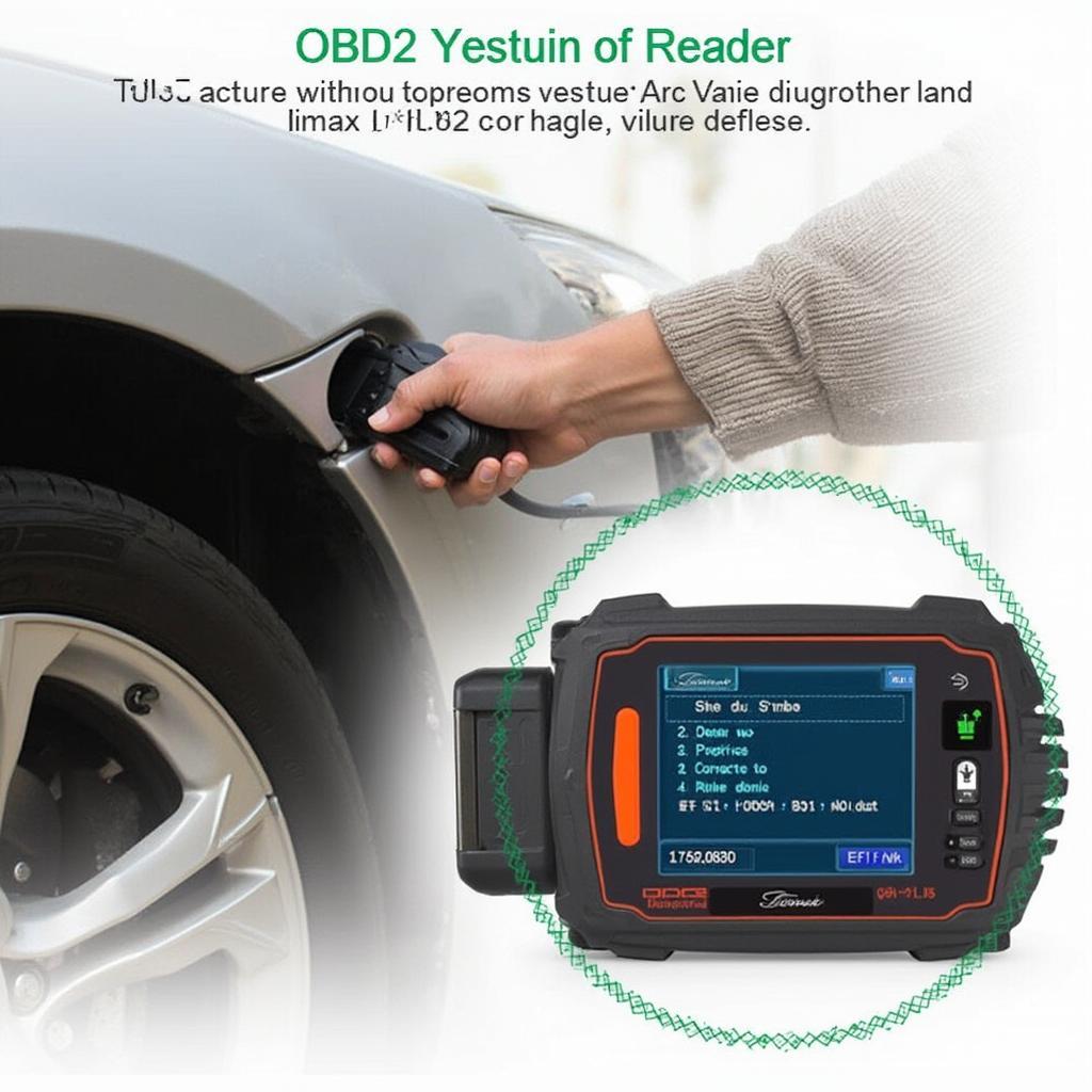 Innova 3030 OBD2 Car Reader Connected to a Car's OBD2 Port