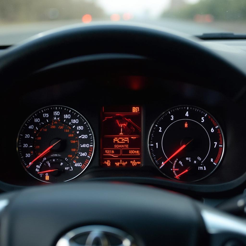 Innova Dashboard with ABS and SRS Warning Lights