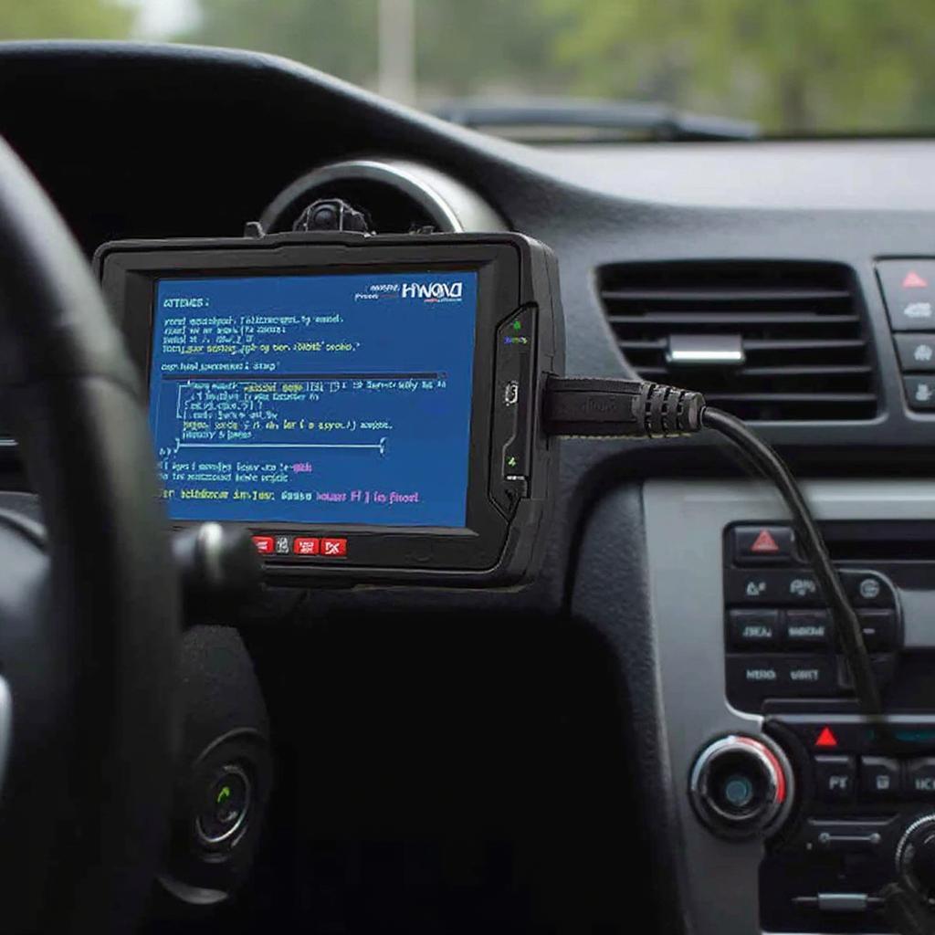 Innova CarScan Pro OBD2 Scanner Connected to a Car's OBD2 Port