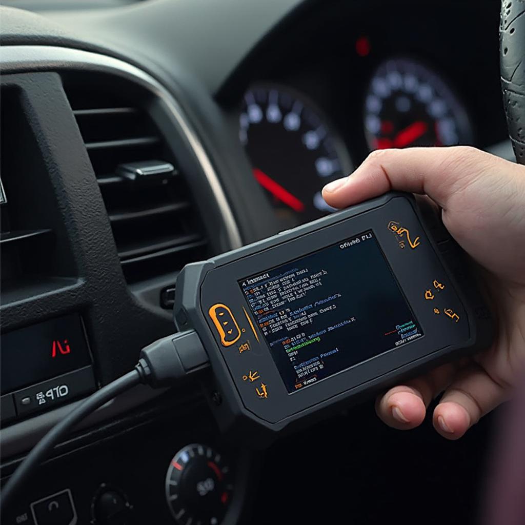 Innova OBD2 Code Reader Connected to Car