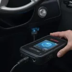 Intey OBD2 scanner plugged into a car's diagnostic port