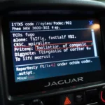 Jaguar OBD2 Scan Tool Displaying DTC