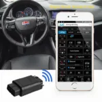 JDiag Enhanced Bluetooth OBD2 Scanner Connected to Smartphone