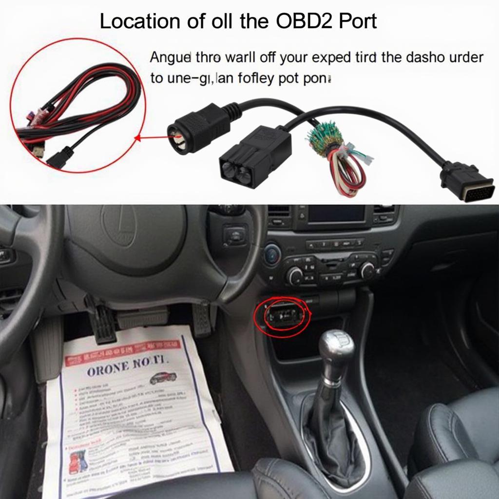 Kia 2016 OBD2 Connector Location