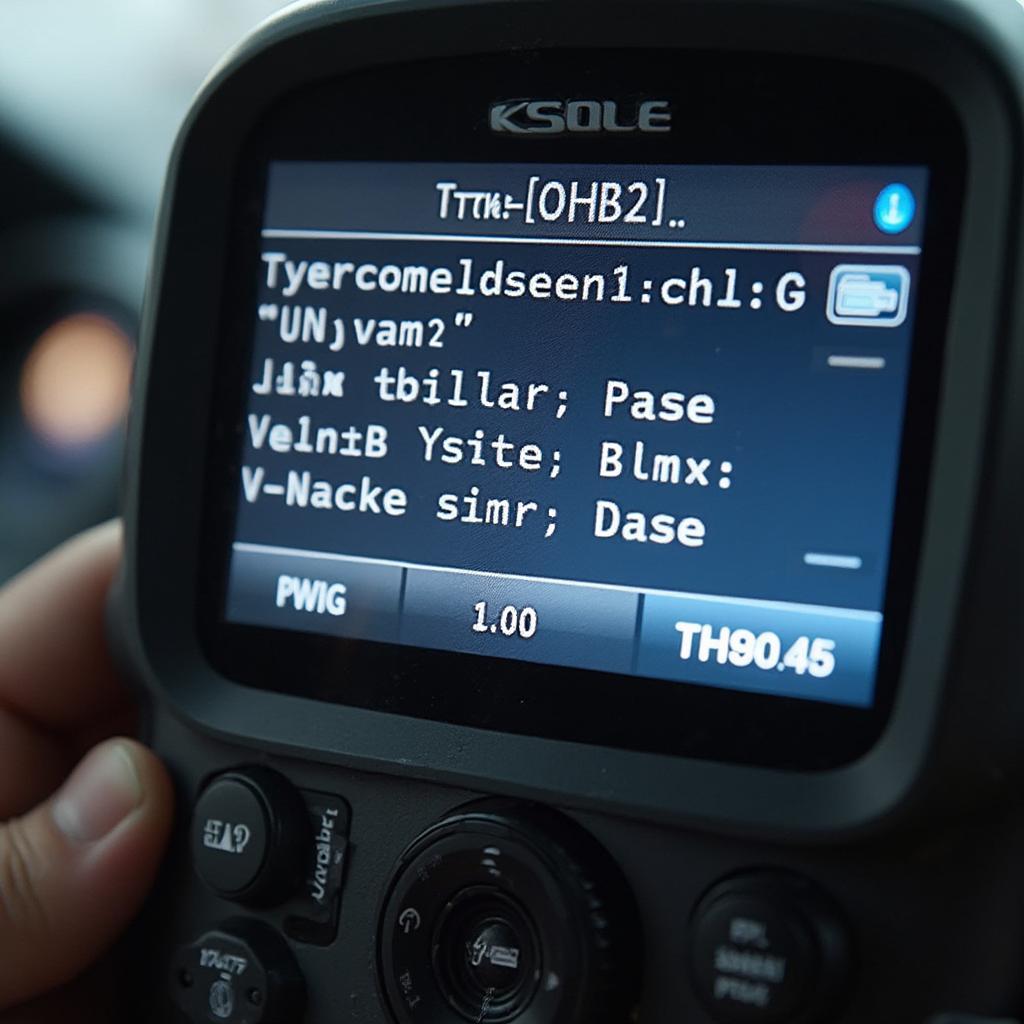 Example of an OBD2 Code on a Scanner