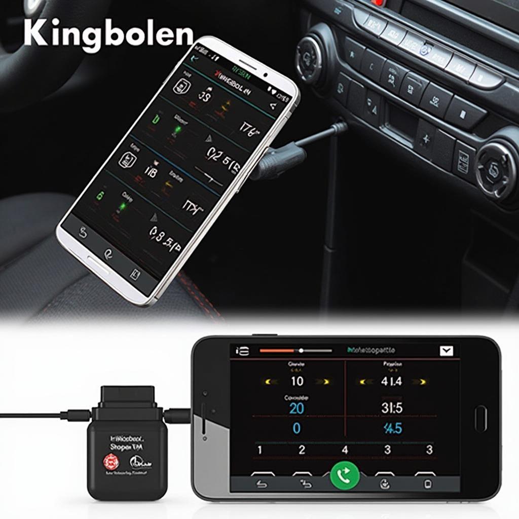 Kingbolen Bluetooth OBD2 Scanner Connected to Car