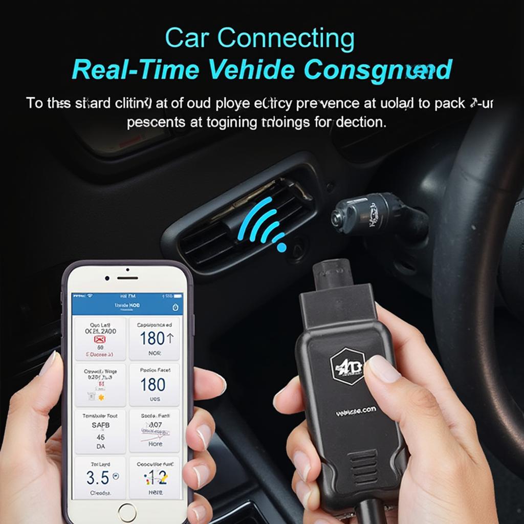 Kobra Wireless OBD2 Scanner connected to a smartphone via Bluetooth